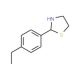 2-(4-Ethylphenyl)-1,3-thiazolidine (CAS 145300-46-5) - chemical structure image