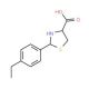 2-(4-Ethylphenyl)-1,3-thiazolidine-4-carboxylic acid - chemical structure image