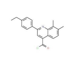 2-(4-ethylphenyl)-7,8-dimethylquinoline-4-carbonyl chloride - chemical structure image
