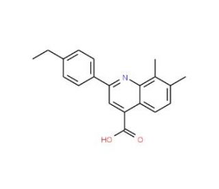 2-(4-ethylphenyl)-7,8-dimethylquinoline-4-carboxylic acid - chemical structure image