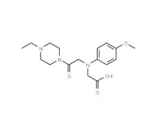[[2-(4-Ethylpiperazin-1-yl)-2-oxoethyl]-(4-methoxyphenyl)amino]acetic acid - chemical structure image