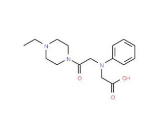 [[2-(4-Ethylpiperazin-1-yl)-2-oxoethyl](phenyl)-amino]acetic acid - chemical structure image