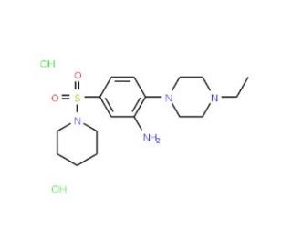 2-(4-ethylpiperazin-1-yl)-5-(piperidin-1-ylsulfonyl)aniline dihydrochloride - chemical structure image