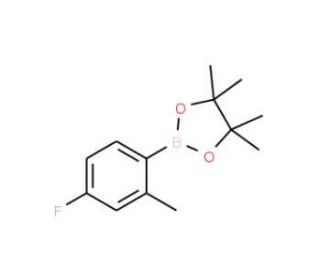 2-(4-Fluoro-2-methylphenyl)-4,4,5,5-tetramethyl-1,3,2-dioxaborolane (CAS 815631-56-2) - chemical structure image