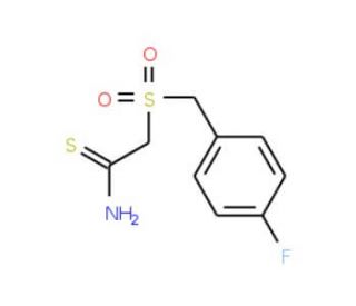 2-(4-Fluoro-&alpha;-toluenesulfonyl)thioacetamide (CAS 175276-88-7) - chemical structure image