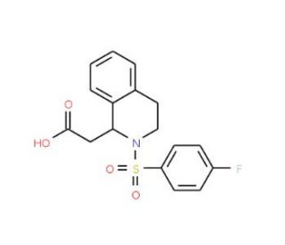 [2-(4-Fluoro-benzenesulfonyl)-1,2,3,4-tetrahydro-isoquinolin-1-yl]-acetic acid - chemical structure image