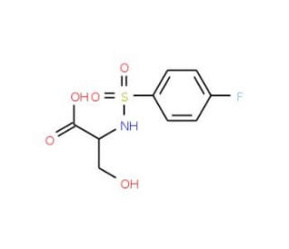 2-(4-Fluoro-benzenesulfonylamino)-3-hydroxy-propionic acid - chemical structure image