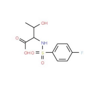 2-(4-Fluoro-benzenesulfonylamino)-3-hydroxybutyric acid - chemical structure image