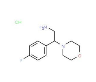 2-(4-Fluoro-phenyl)-2-morpholin-4-yl-ethylamine hydrochloride - chemical structure image