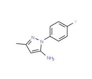 2-(4-Fluoro-phenyl)-5-methyl-2H-pyrazol-3-ylamine (CAS 76606-39-8) - chemical structure image