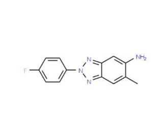 2-(4-Fluoro-phenyl)-6-methyl-2H-benzotriazol-5-yl-amine (CAS 436086-84-9) - chemical structure image