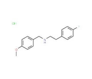 [2-(4-Fluoro-phenyl)-ethyl]-(4-methoxy-benzyl)-amine hydrochloride - chemical structure image