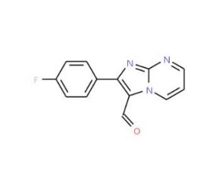 2-(4-Fluoro-phenyl)-imidazo[1,2-a]pyrimidine-3-carbaldehyde - chemical structure image