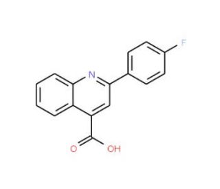 2-(4-Fluoro-phenyl)-quinoline-4-carboxylic acid (CAS 441-28-1) - chemical structure image