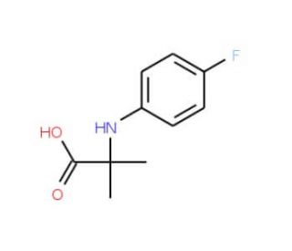 2-(4-Fluoro-phenylamino)-2-methyl-propionic acid - chemical structure image
