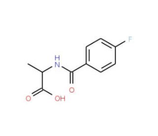 2-(4-Fluorobenzoyl)aminopropionic acid (CAS 451-28-5) - chemical structure image