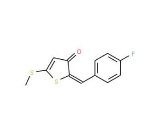 2-(4-Fluorobenzylidene)-5-(methylthio)thiophen-3(2H)-one - chemical structure image