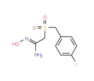 2-(4-Fluorobenzylsulphonyl)acetamidoxime (CAS 175276-85-4) - chemical structure image