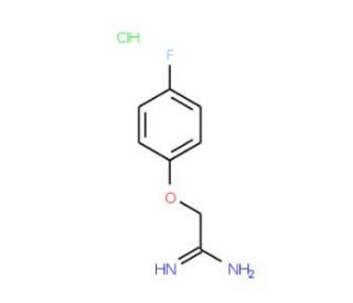 2-(4-Fluorophenoxy)-1-imino-1-ethanaminium chloride (CAS 318951-78-9) - chemical structure image