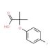 2-(4-fluorophenoxy)-2-methylpropanoic acid (CAS 587-11-1) - chemical structure image