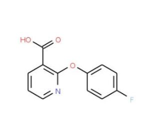 2-(4-Fluorophenoxy)nicotinic acid (CAS 54629-13-9) - chemical structure image