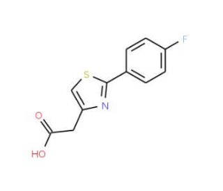 [2-(4-fluorophenyl)-1,3-thiazol-4-yl]acetic acid (CAS 17969-24-3) - chemical structure image
