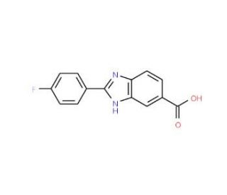 2-(4-Fluorophenyl)-1H-benzimidazole-5-carboxylic acid (CAS 850705-30-5) - chemical structure image