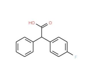 2-(4-Fluorophenyl)-2-phenylacetic acid (CAS 723-69-3) - chemical structure image