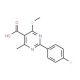 2-(4-fluorophenyl)-4-methyl-6-(methylthio)pyrimidine-5-carboxylic acid - chemical structure image