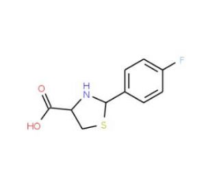 2-(4-Fluorophenyl)-4-thiazolidinecarboxylic acid (CAS 69570-82-7) - chemical structure image