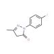 Structure moléculaire de 2-(4-fluorophenyl)-5-methyl-2,4-dihydro-3H-pyrazol-3-one, Numéro CAS: 100553-83-1 2-(4-fluorophenyl)-5-methyl-2,4-dihydro-3H-pyrazol-3-one (CAS 100553-83-1) - chemical structure image