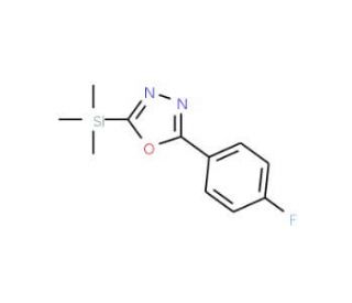 2-(4-fluorophenyl)-5-(trimethylsilyl)-1,3,4-oxadiazole - chemical structure image