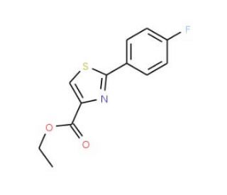 2-(4-Fluorophenyl)thiazole-4-carboxylic acid ethyl ester (CAS 132089-35-1) - chemical structure image