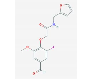 2-(4-formyl-2-iodo-6-methoxyphenoxy)-N-(2-furylmethyl)acetamide - chemical structure image