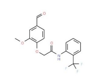 2-(4-Formyl-2-methoxy-phenoxy)-N-(2-trifluoromethyl-phenyl)-acetamide - chemical structure image