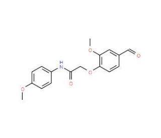 2-(4-Formyl-2-methoxy-phenoxy)-N-(4-methoxy-phenyl)-acetamide - chemical structure image