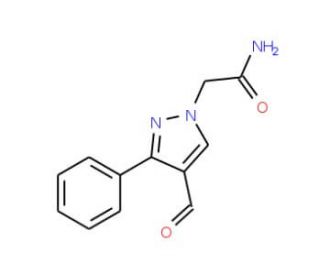 2-(4-Formyl-3-phenyl-1H-pyrazol-1-yl)acetamide - chemical structure image