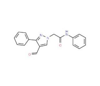 2-(4-Formyl-3-phenyl-1H-pyrazol-1-yl)-N-phenylacetamide - chemical structure image