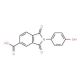 2-(4-Hydroxy-phenyl)-1,3-dioxo-2,3-dihydro-1H-isoindole-5-carboxylic acid - chemical structure image