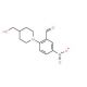 2-[4-(Hydroxymethyl)piperidino]-5-nitrobenzenecarbaldehyde - chemical structure image