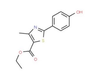 2-(4-Hydroxyphenyl)-4-methyl-thiazole-5-carboxylic acid ethyl ester - chemical structure image