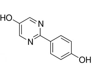 2-(4-Hydroxyphenyl)-5-pyrimidinol (CAS 142172-97-2) - chemical structure image
