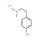 2-(4-Hydroxyphenyl)-N,N′-dimethylethylamine hydrochloride (CAS 6027-23-2) - chemical structure image