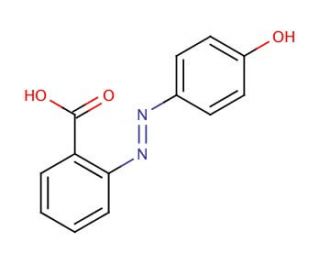 2-(4-Hydroxyphenylazo)benzoic acid (CAS 1634-82-8) - chemical structure image