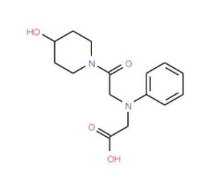 [[2-(4-Hydroxypiperidin-1-yl)-2-oxoethyl](phenyl)-amino]acetic acid - chemical structure image