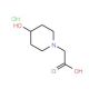 2-(4-hydroxypiperidin-1-yl)acetic acid hydrochloride - chemical structure image