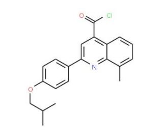 2-(4-isobutoxyphenyl)-8-methylquinoline-4-carbonyl chloride - chemical structure image