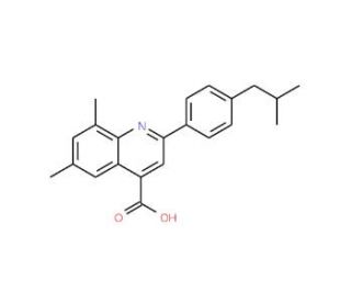 2-(4-Isobutylphenyl)-6,8-dimethylquinoline-4-carboxylic acid - chemical structure image