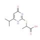 2-(4-Isopropyl-6-oxo-1,6-dihydro-pyrimidin-2-ylsulfanyl)-propionic acid - chemical structure image