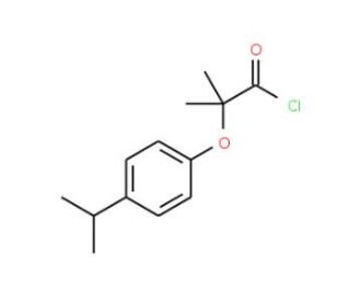 2-(4-isopropylphenoxy)-2-methylpropanoyl chloride - chemical structure image